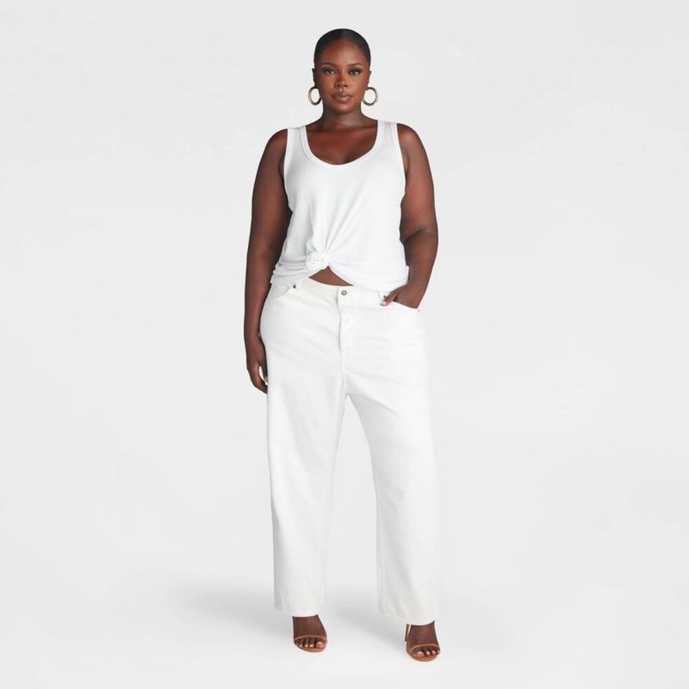 KBB by Kahlana - Women's Mid-Rise 'The Vintage Strai White - Picture 3 of 3